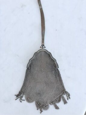 Antique 1900s Art Deco Whiting & Davis Purse Soldered Mesh